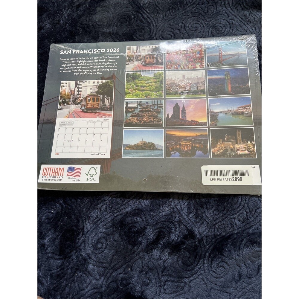 San Francisco Calendar 2026 Monthly Wall Calender 12 Month New - Picture 2 of 2